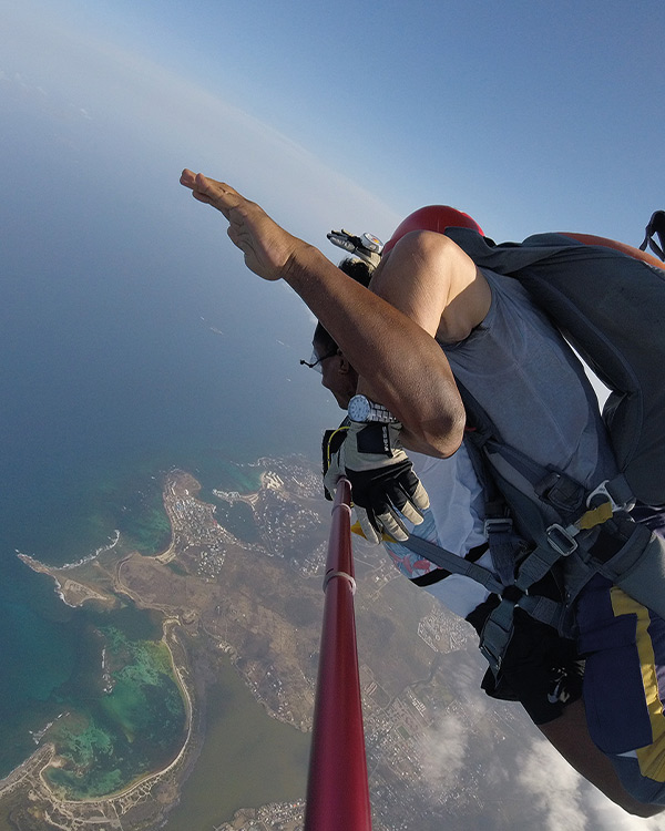 Parachute à Saint-Martin