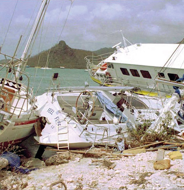 L'ouragan Luis en 1998