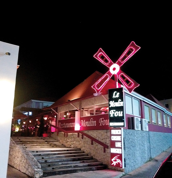 Le restaurant le Moulin Fou à Maho